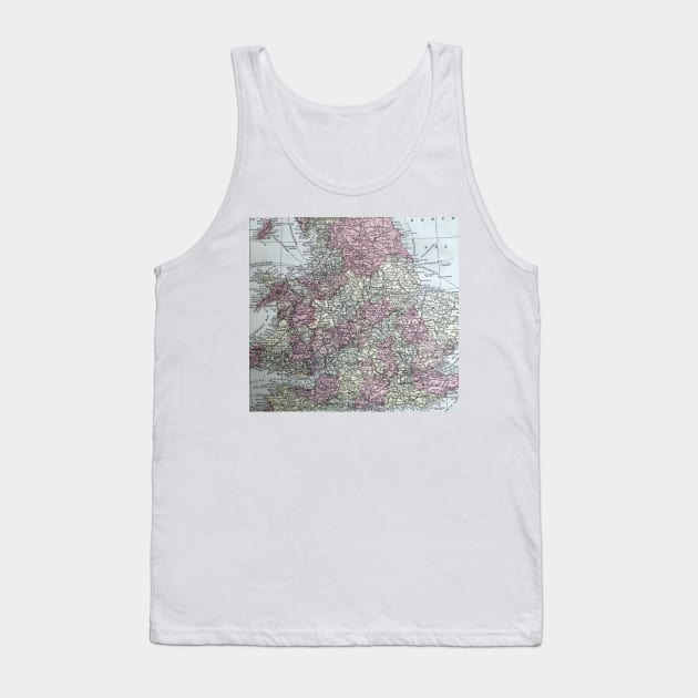 England, vintage map Tank Top by djrunnels